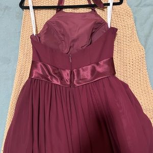 Floor length bridesmaids dress